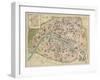 Vintage Paris Map-The Vintage Collection-Framed Art Print