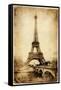 Vintage Parisian Cards Series -Eiffel Tower-Maugli-l-Framed Stretched Canvas