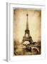 Vintage Parisian Cards Series -Eiffel Tower-Maugli-l-Framed Art Print
