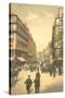 Vintage Parisian Street Scene-null-Stretched Canvas