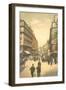 Vintage Parisian Street Scene-null-Framed Art Print