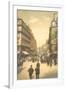 Vintage Parisian Street Scene-null-Framed Art Print