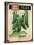 Vintage Peas Seed Packet-null-Stretched Canvas
