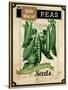 Vintage Peas Seed Packet-null-Stretched Canvas