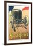 Vintage Peugeot-null-Framed Art Print