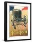 Vintage Peugeot-null-Framed Art Print