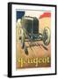 Vintage Peugeot-null-Framed Art Print