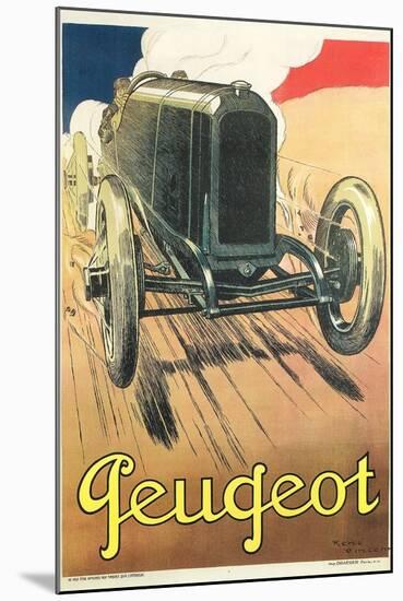 Vintage Peugeot-null-Mounted Art Print