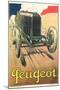 Vintage Peugeot-null-Mounted Art Print