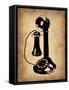 Vintage Phone 2-NaxArt-Framed Stretched Canvas