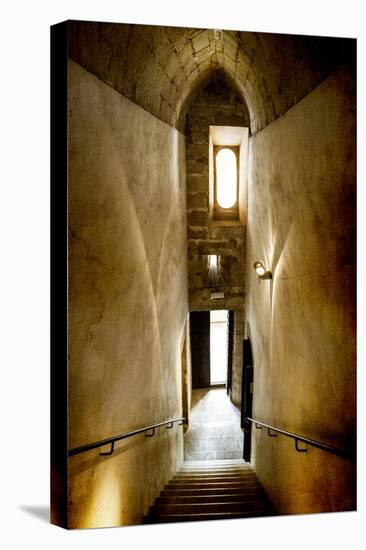 Vintage Photo of Ancient Castle Interior-melis-Stretched Canvas