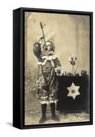 Vintage Photo of Child Sword Swallower-chippix-Framed Stretched Canvas