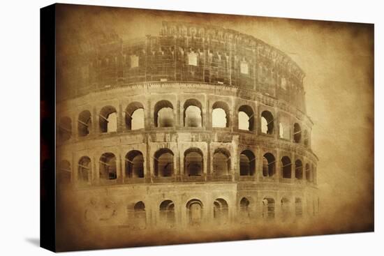 Vintage Photo of Coliseum in Rome, Italy-null-Stretched Canvas