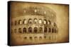 Vintage Photo of Coliseum in Rome, Italy-null-Stretched Canvas