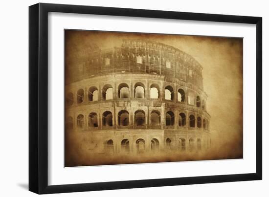 Vintage Photo of Coliseum in Rome, Italy-null-Framed Photographic Print