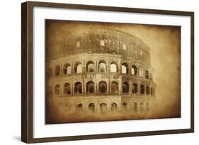 Vintage Photo of Coliseum in Rome, Italy-null-Framed Photographic Print