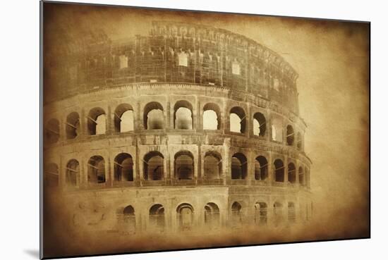 Vintage Photo of Coliseum in Rome, Italy-null-Mounted Photographic Print