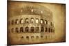Vintage Photo of Coliseum in Rome, Italy-null-Mounted Photographic Print
