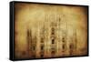 Vintage Photo of Duomo Di Milano, Milan, Italy-null-Framed Stretched Canvas