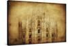 Vintage Photo of Duomo Di Milano, Milan, Italy-null-Stretched Canvas