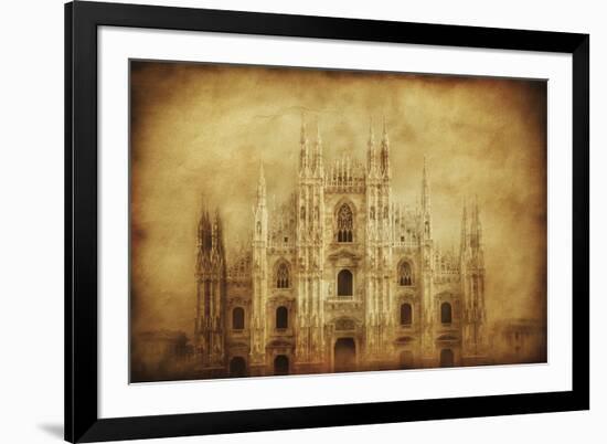 Vintage Photo of Duomo Di Milano, Milan, Italy-null-Framed Photographic Print