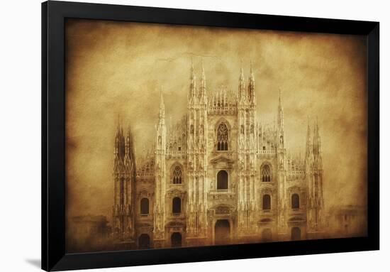 Vintage Photo of Duomo Di Milano, Milan, Italy-null-Framed Photographic Print