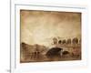 Vintage Photo of Grand Canal and Rialto Bridge in Venice, Italy-null-Framed Photographic Print