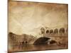 Vintage Photo of Grand Canal and Rialto Bridge in Venice, Italy-null-Mounted Photographic Print