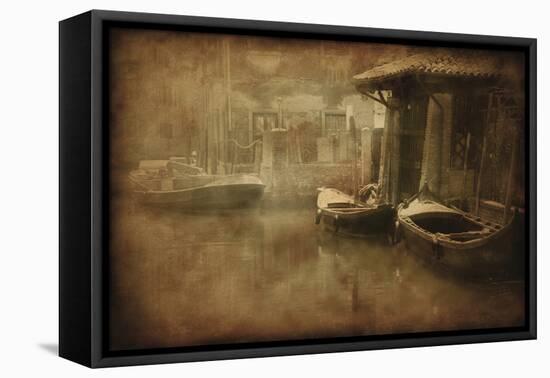 Vintage Photo of Venetian Canal, Venice, Italy-null-Framed Stretched Canvas