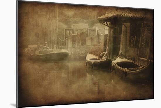 Vintage Photo of Venetian Canal, Venice, Italy-null-Mounted Photographic Print