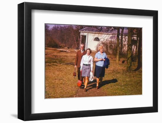 Vintage Photo - Parents with Adolescent Daughter, Sixties-Elzbieta Sekowska-Framed Photographic Print