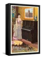 Vintage Piano Ad-null-Framed Stretched Canvas