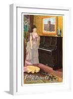 Vintage Piano Ad-null-Framed Art Print