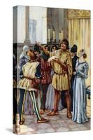 Vintage Picture Card Depicting Scene from the Opera Gianni Schicchi, 1918-Giacomo Puccini-Stretched Canvas