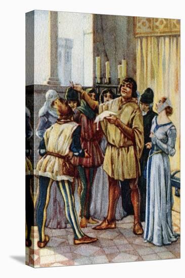 Vintage Picture Card Depicting Scene from the Opera Gianni Schicchi, 1918-Giacomo Puccini-Stretched Canvas