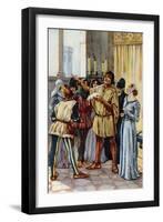 Vintage Picture Card Depicting Scene from the Opera Gianni Schicchi, 1918-Giacomo Puccini-Framed Giclee Print