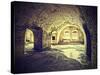 Vintage Picture of Dungeon, Cellar in Retro Style.-Maciej Bledowski-Stretched Canvas