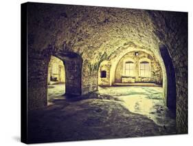 Vintage Picture of Dungeon, Cellar in Retro Style.-Maciej Bledowski-Stretched Canvas