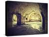 Vintage Picture of Dungeon, Cellar in Retro Style.-Maciej Bledowski-Stretched Canvas