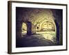 Vintage Picture of Dungeon, Cellar in Retro Style.-Maciej Bledowski-Framed Photographic Print