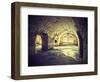 Vintage Picture of Dungeon, Cellar in Retro Style.-Maciej Bledowski-Framed Photographic Print