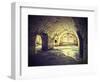 Vintage Picture of Dungeon, Cellar in Retro Style.-Maciej Bledowski-Framed Photographic Print