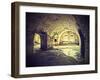 Vintage Picture of Dungeon, Cellar in Retro Style.-Maciej Bledowski-Framed Photographic Print