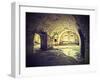 Vintage Picture of Dungeon, Cellar in Retro Style.-Maciej Bledowski-Framed Photographic Print