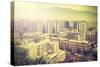 Vintage Picture of Santiago De Chile Downtown.-Maciej Bledowski-Stretched Canvas