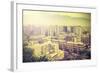 Vintage Picture of Santiago De Chile Downtown.-Maciej Bledowski-Framed Photographic Print