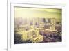 Vintage Picture of Santiago De Chile Downtown.-Maciej Bledowski-Framed Photographic Print