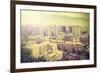 Vintage Picture of Santiago De Chile Downtown.-Maciej Bledowski-Framed Photographic Print