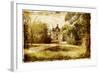 Vintage Picture With Castle-Maugli-l-Framed Art Print