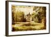 Vintage Picture With Castle-Maugli-l-Framed Art Print